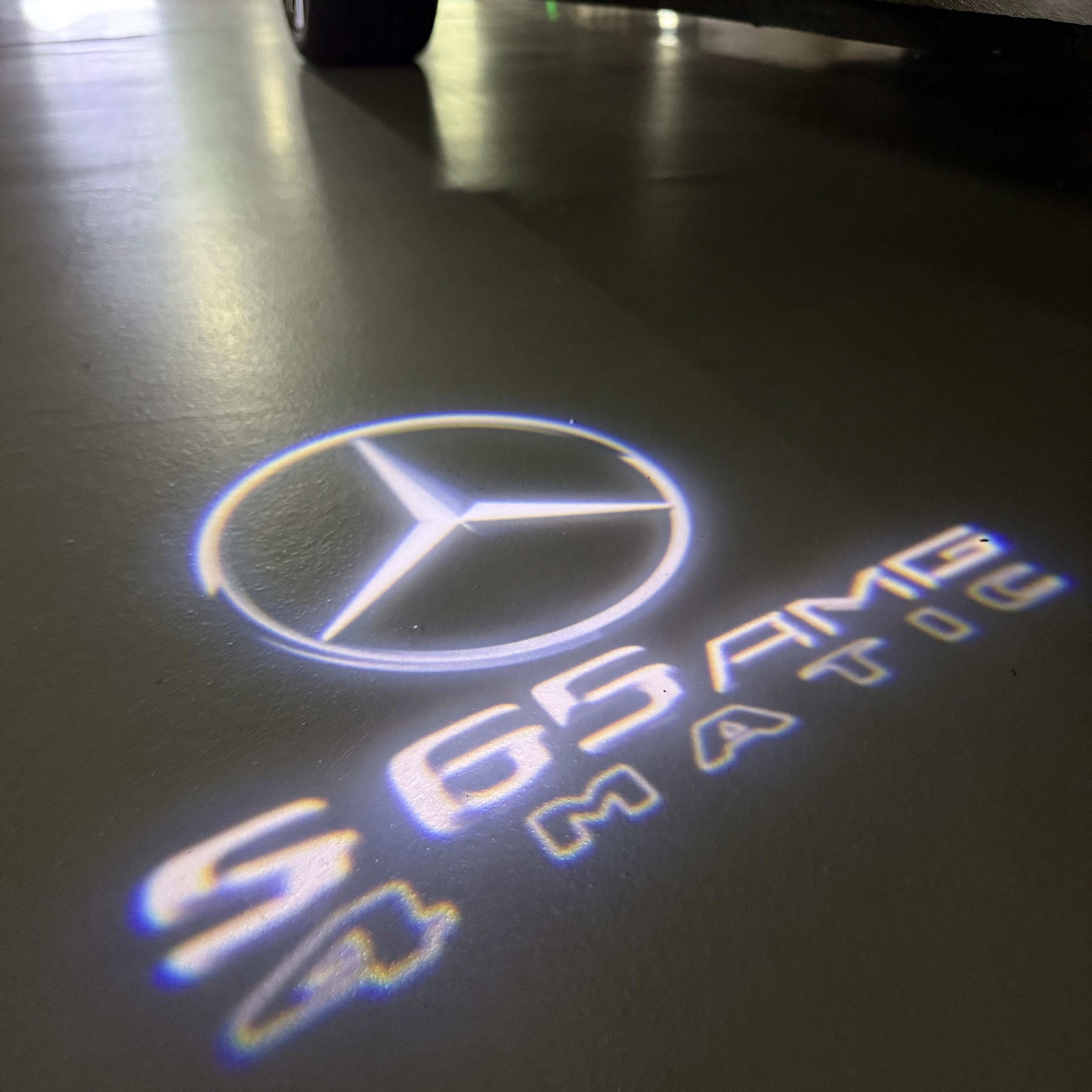 أضواء بروجكتور شعار MERCEDES BENZ رقم 03 (الكمية 1 = 1 مجموعة / 2 أضواء باب)