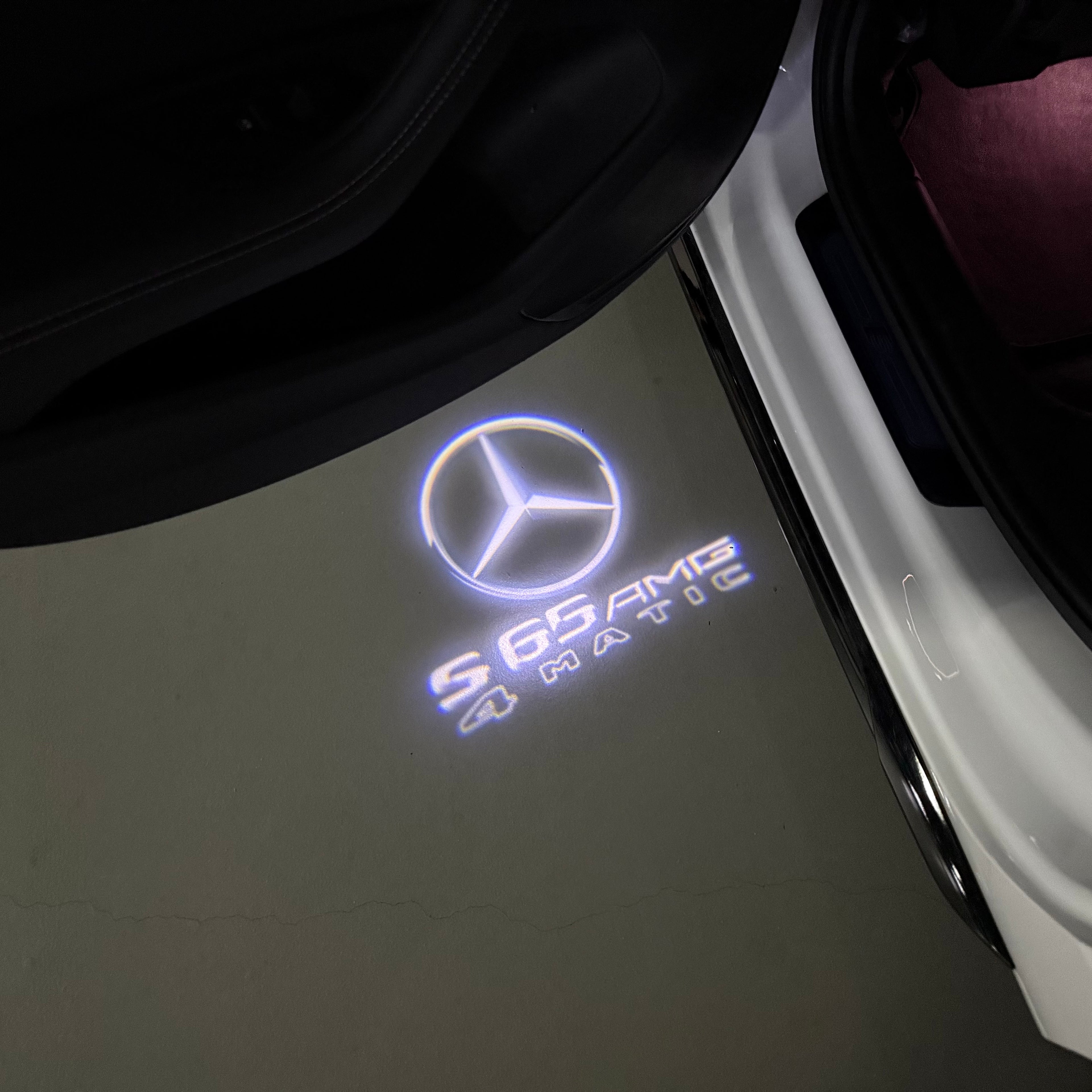 أضواء بروجكتور شعار MERCEDES BENZ رقم 03 (الكمية 1 = 1 مجموعة / 2 أضواء باب)