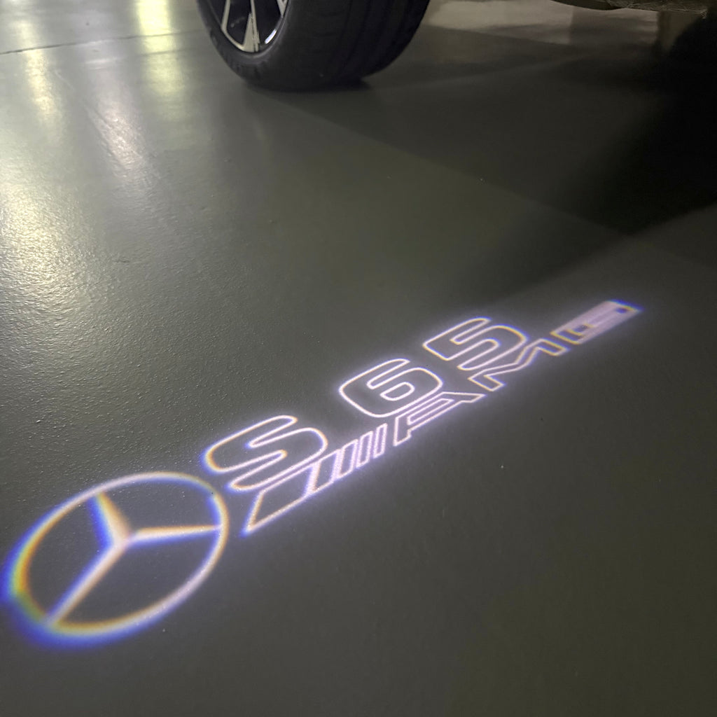 MERCEDES BENZ LOGO PROJECTOT LIGHTS Nr.03 (cantidad 1 = 1 juego/2 luces de puerta)