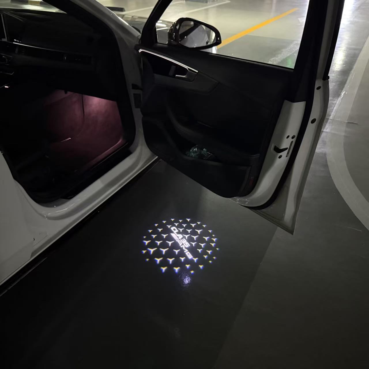LUCI PROIETTORI LOGO MERCEDES BENZ Nr.03 (quantità 1 = 1 set / 2 luci porta)