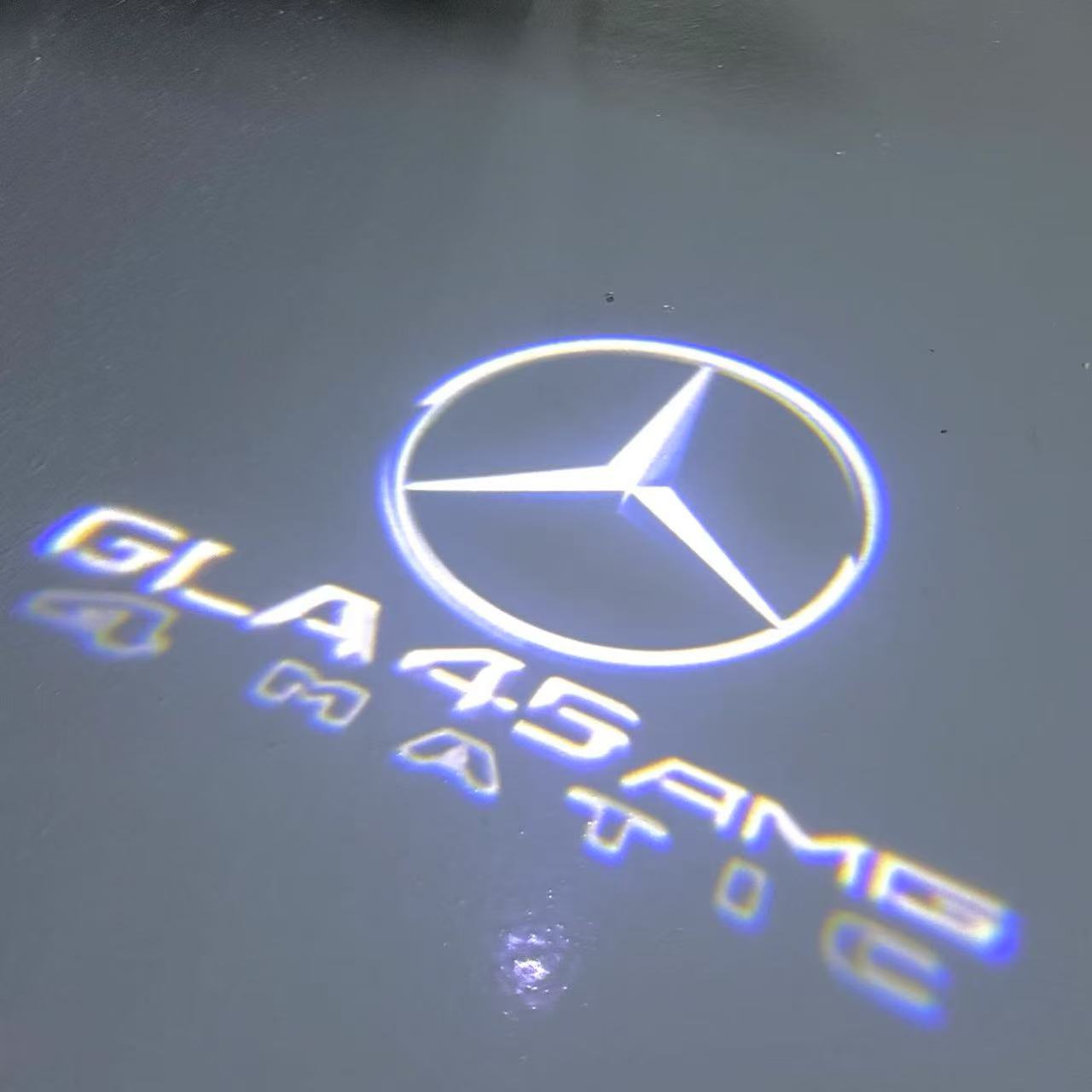 أضواء بروجكتور شعار MERCEDES BENZ رقم 03 (الكمية 1 = 1 مجموعة / 2 أضواء باب)