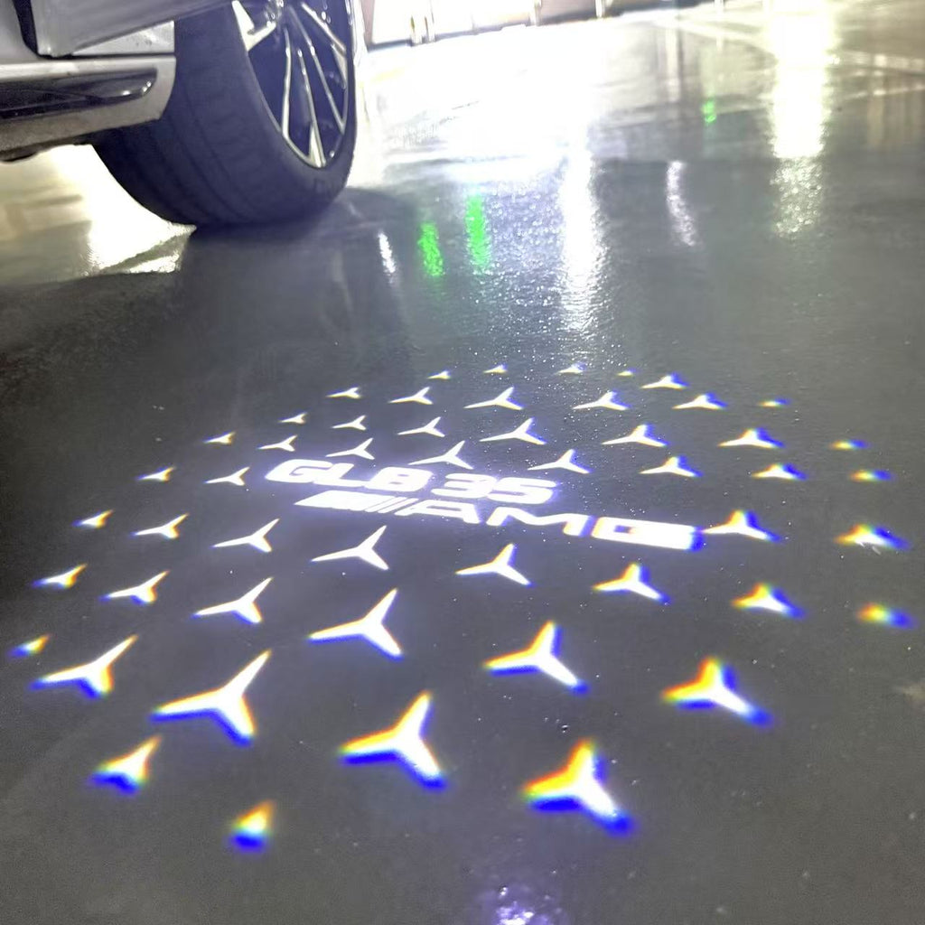 MERCEDES BENZ LOGO PROJECTOT LIGHTS Nr.03 (cantidad 1 = 1 juego/2 luces de puerta)