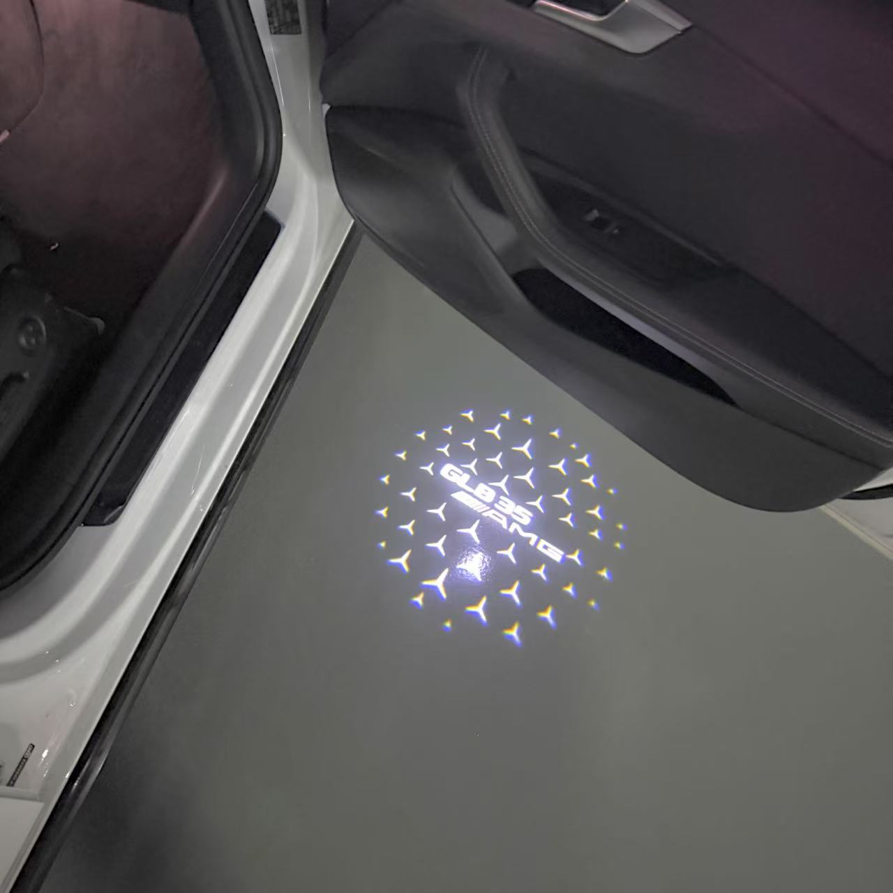 MERCEDES BENZ LOGO PROJECTOT LIGHTS Nr.03 (cantidad 1 = 1 juego/2 luces de puerta)