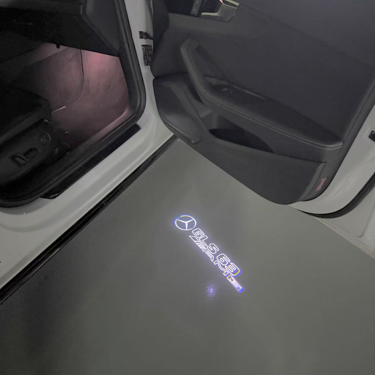 أضواء بروجكتور شعار MERCEDES BENZ رقم 03 (الكمية 1 = 1 مجموعة / 2 أضواء باب)