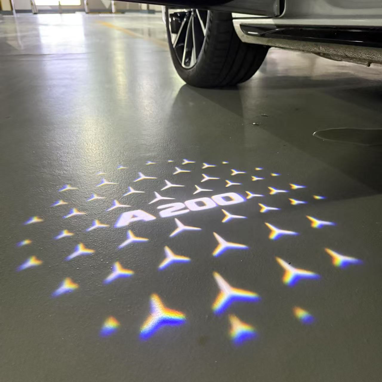 MERCEDES BENZ LOGO PROJECTOT LIGHTS Nr.03 (cantidad 1 = 1 juego/2 luces de puerta)