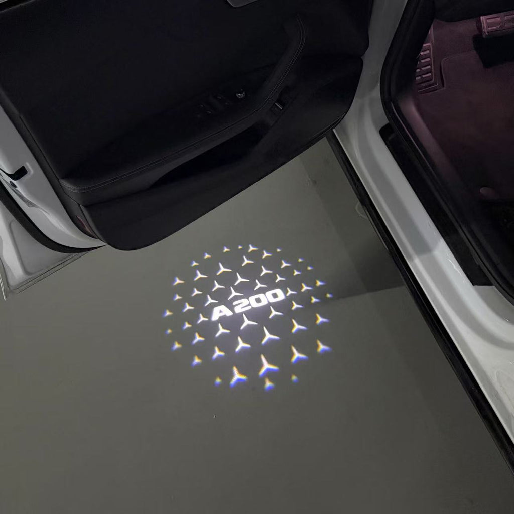 MERCEDES BENZ LOGO PROJECTOT LIGHTS Nr.03 (cantidad 1 = 1 juego/2 luces de puerta)