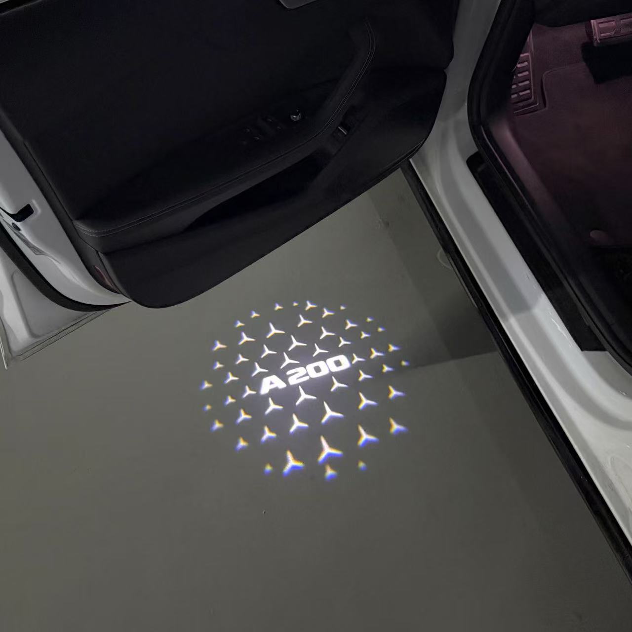 MERCEDES BENZ LOGO PROJECTOT LIGHTS Nr.03 (cantidad 1 = 1 juego/2 luces de puerta)
