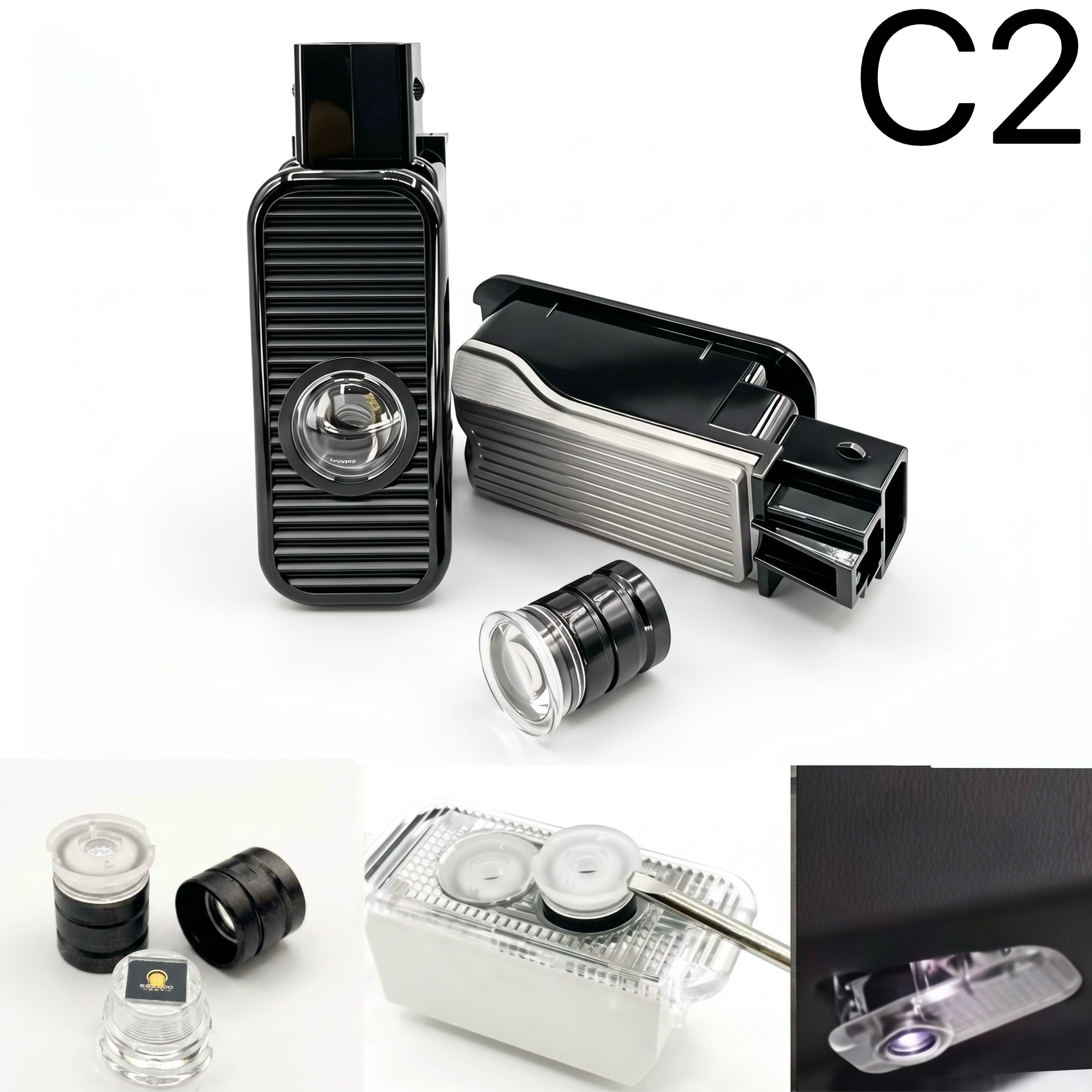 AUDI SQ7 LOGO PROJECTOT LIGHTS  (quantity 1 = 2 Logo Films /2 door lights）Nr.12B38