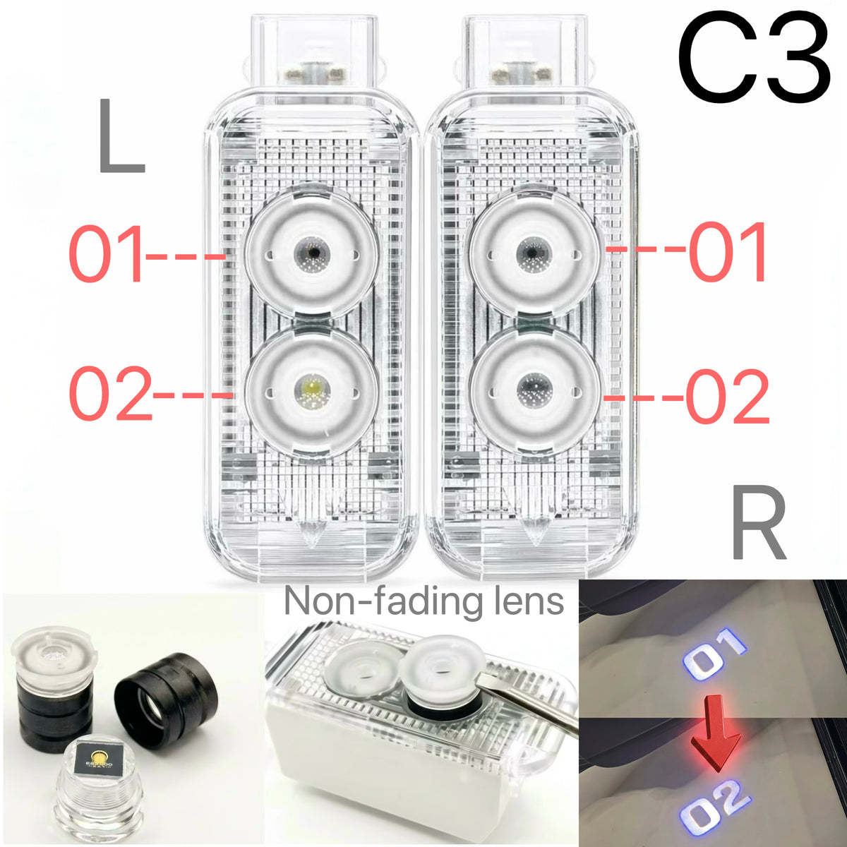 AUDI RS6 LOGO Projector Nr.A01001