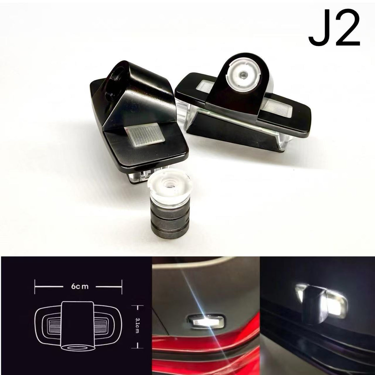 PORSCHE Original LOGO PROJECTOR LIGHTS Nr.03 (Menge 1 = 2 Logo Film / 2 Türlichter)