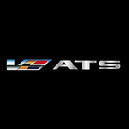 CADILLAC ATS LOGO PROJECTOT LIGHTS Nr.9807 (quantity 1 = 2 Logo Films /2 door lights）