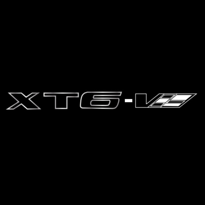 CADILLAC XT6 LOGO PROJECTOT LIGHTS Nr.9784 (quantity 1 = 2 Logo Films /2 door lights）