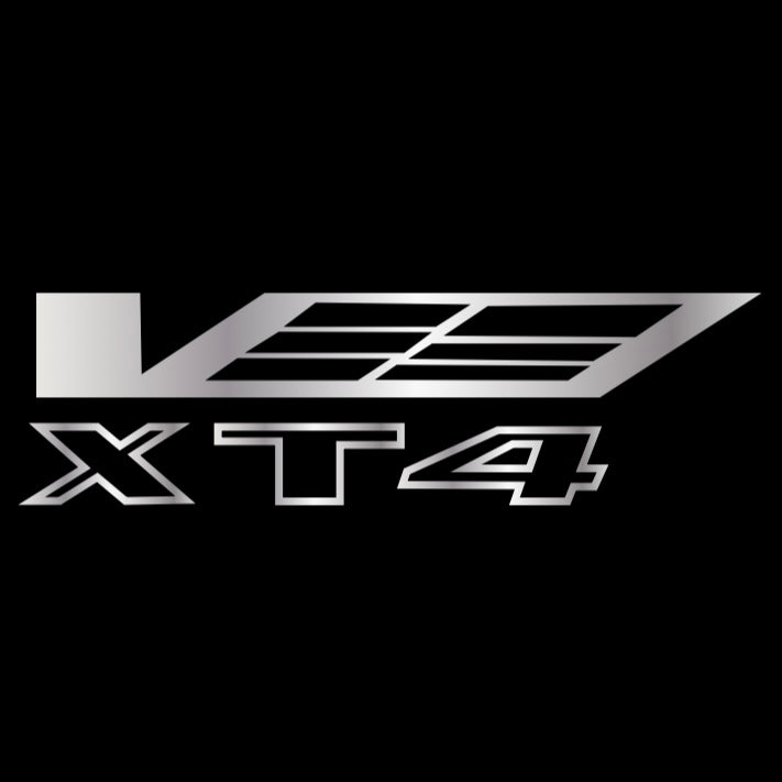 CADILLAC XT4 LOGO PROJECTOT LIGHTS Nr.9766 (quantity 1 = 2 Logo Films /2 door lights）