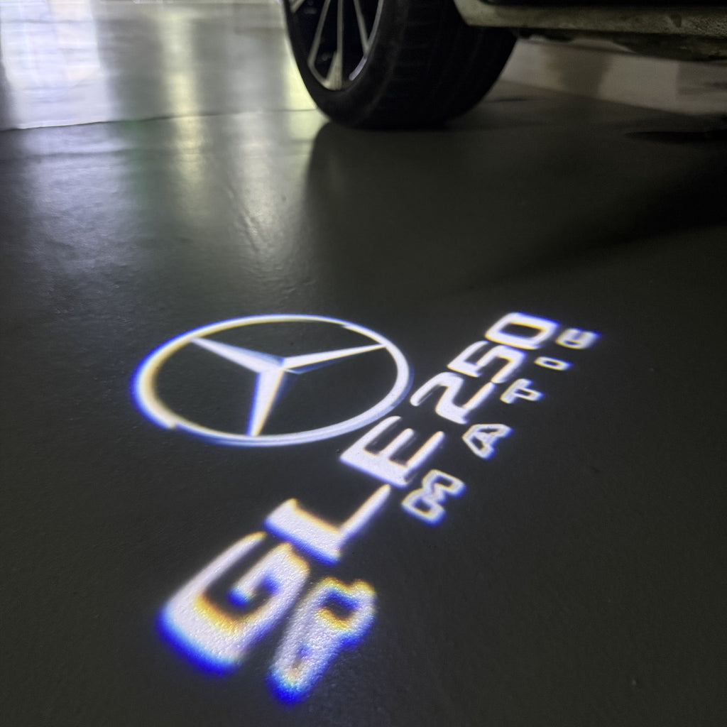أضواء بروجكتور شعار MERCEDES BENZ رقم 03 (الكمية 1 = 1 مجموعة / 2 أضواء باب)