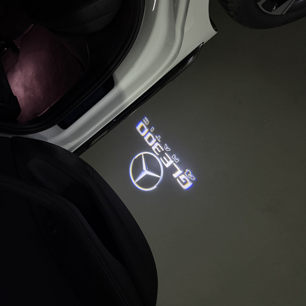 أضواء بروجكتور شعار MERCEDES BENZ رقم 03 (الكمية 1 = 1 مجموعة / 2 أضواء باب)