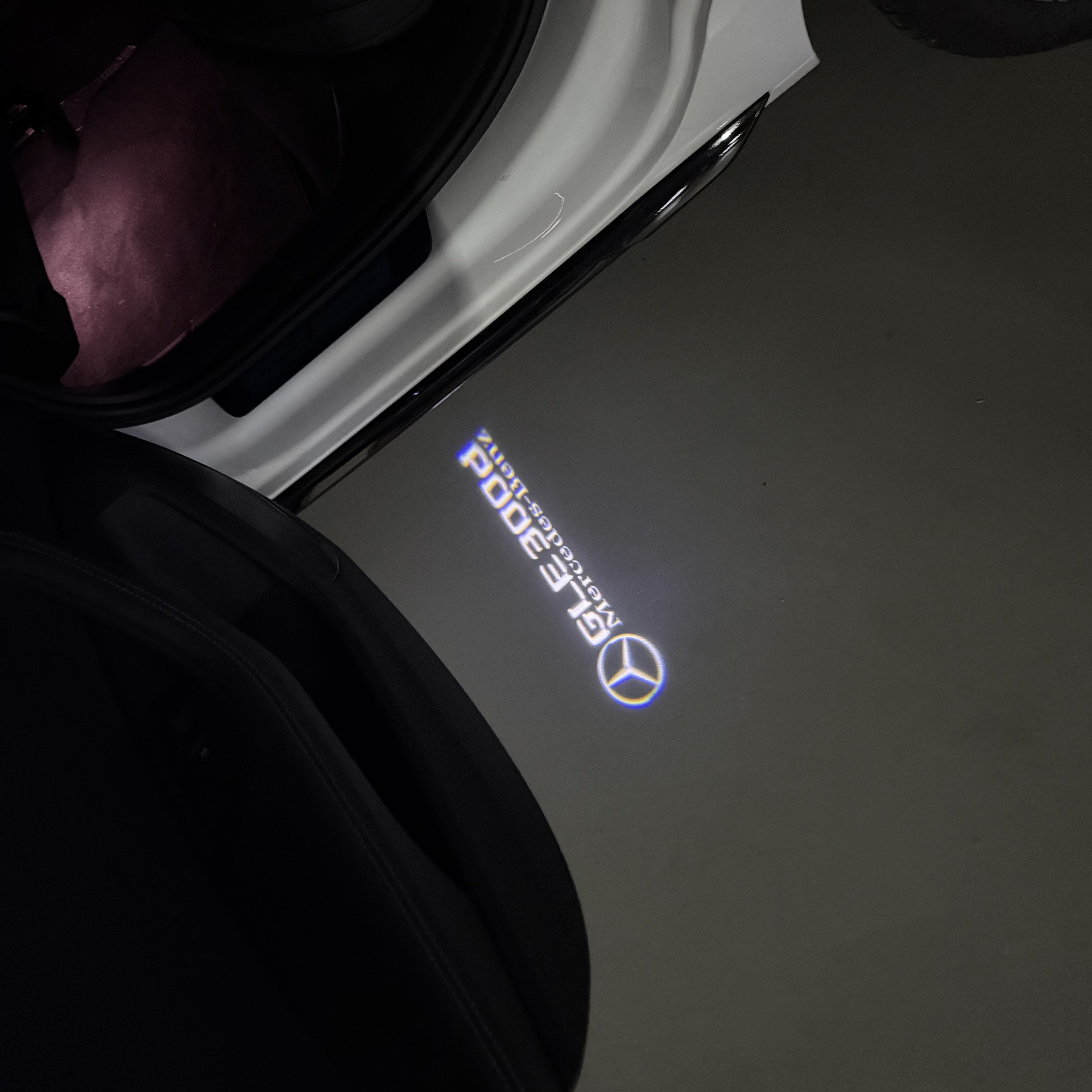 أضواء بروجكتور شعار MERCEDES BENZ رقم 03 (الكمية 1 = 1 مجموعة / 2 أضواء باب)