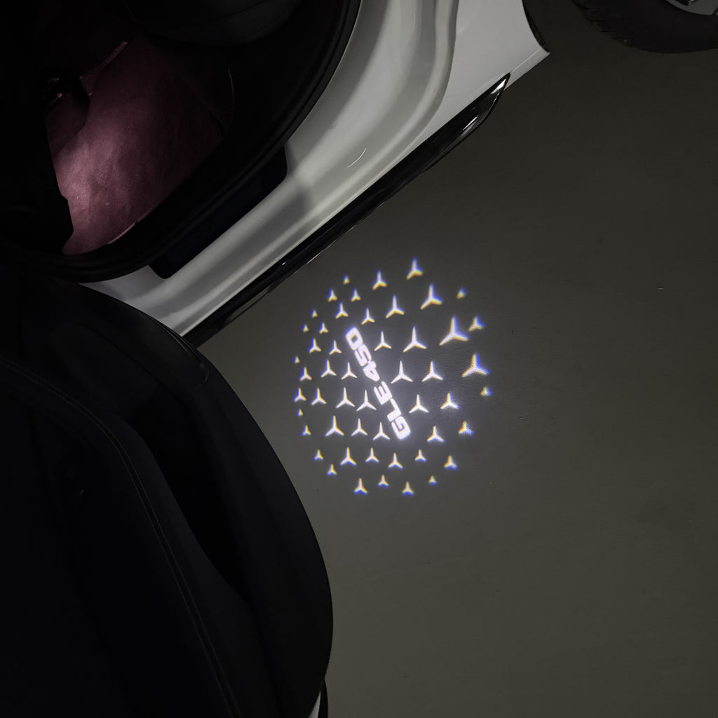 MERCEDES BENZ LOGO PROJECTOT LIGHTS Nr.03 (cantidad 1 = 1 juego/2 luces de puerta)