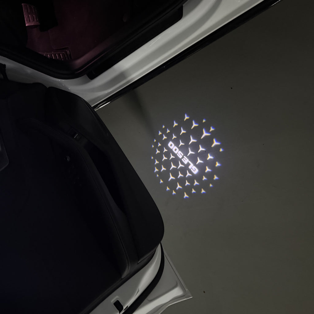 MERCEDES BENZ LOGO PROJECTOT LIGHTS Nr.03 (cantidad 1 = 1 juego/2 luces de puerta)