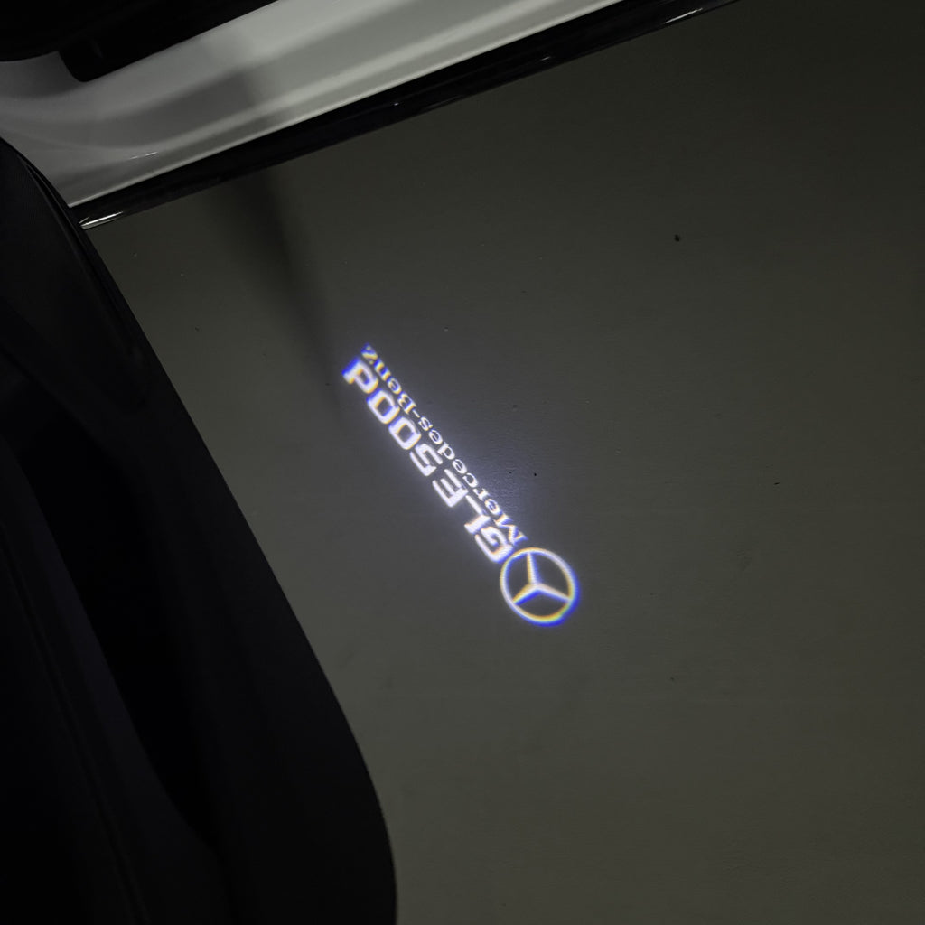 أضواء بروجكتور شعار MERCEDES BENZ رقم 03 (الكمية 1 = 1 مجموعة / 2 أضواء باب)