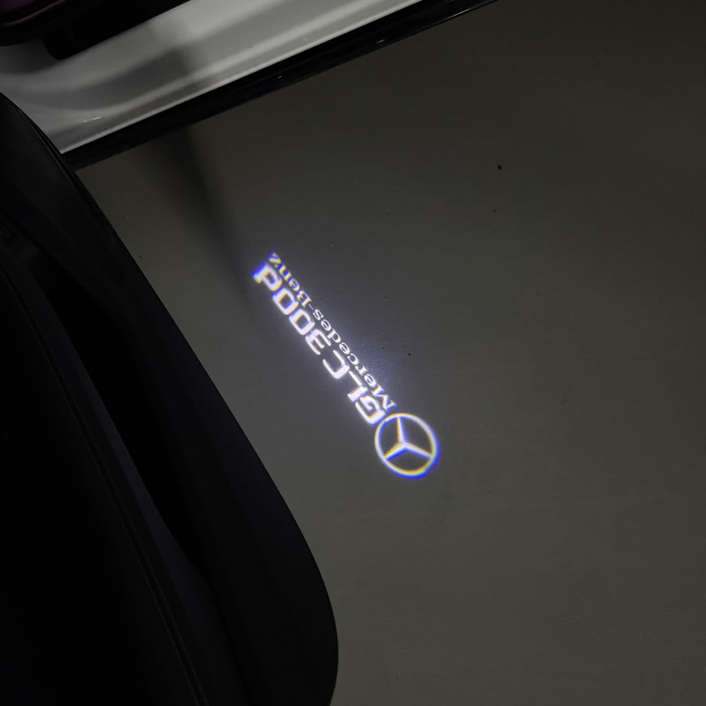 LUCI PROIETTORI LOGO MERCEDES BENZ Nr.03 (quantità 1 = 1 set / 2 luci porta)