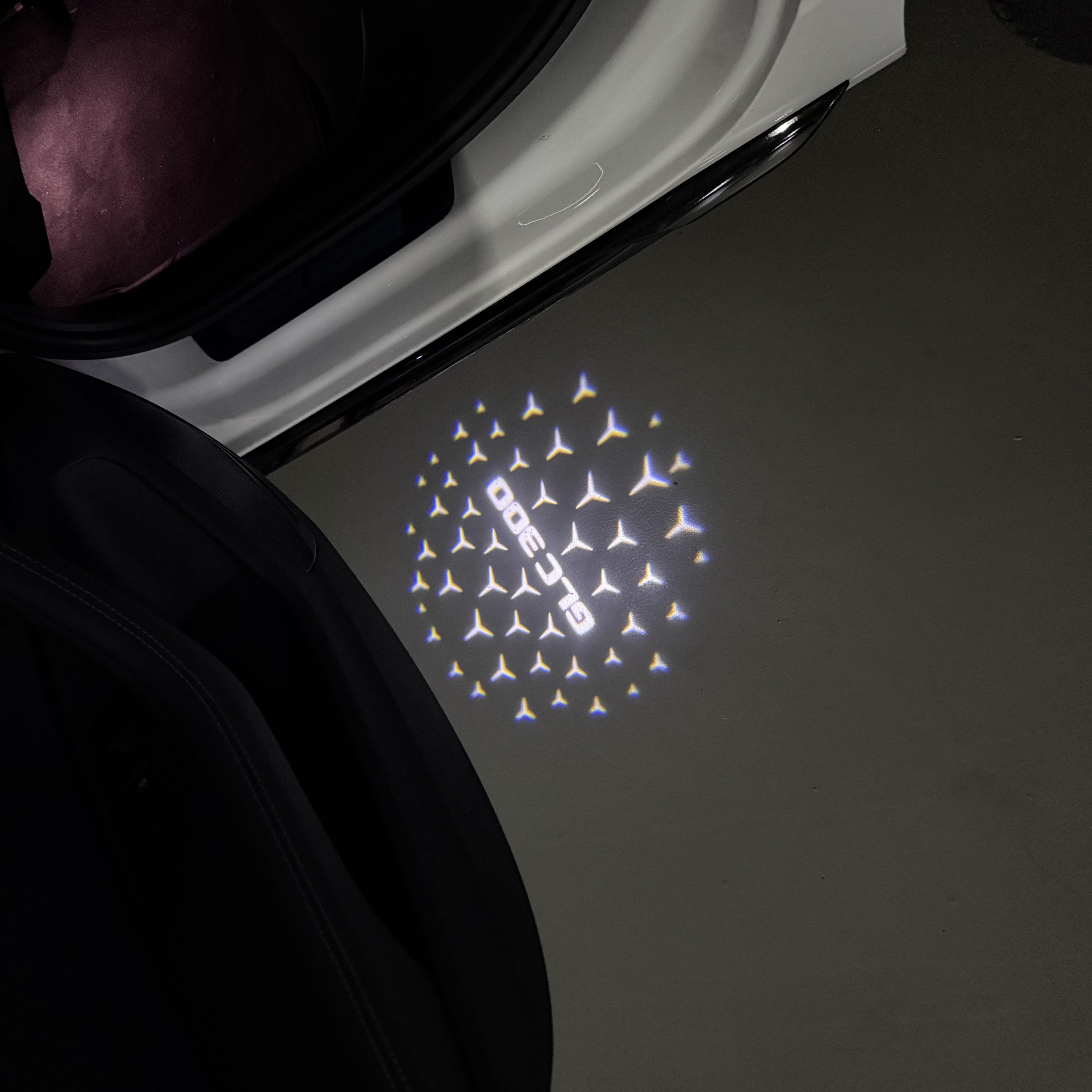 MERCEDES BENZ LOGO PROJECTOT LIGHTS Nr.03 (cantidad 1 = 1 juego/2 luces de puerta)