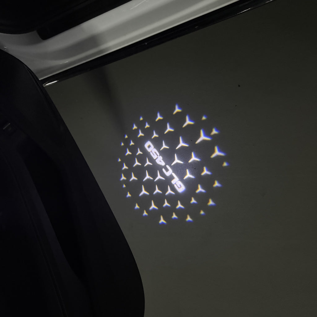 أضواء بروجكتور شعار MERCEDES BENZ رقم 03 (الكمية 1 = 1 مجموعة / 2 أضواء باب)