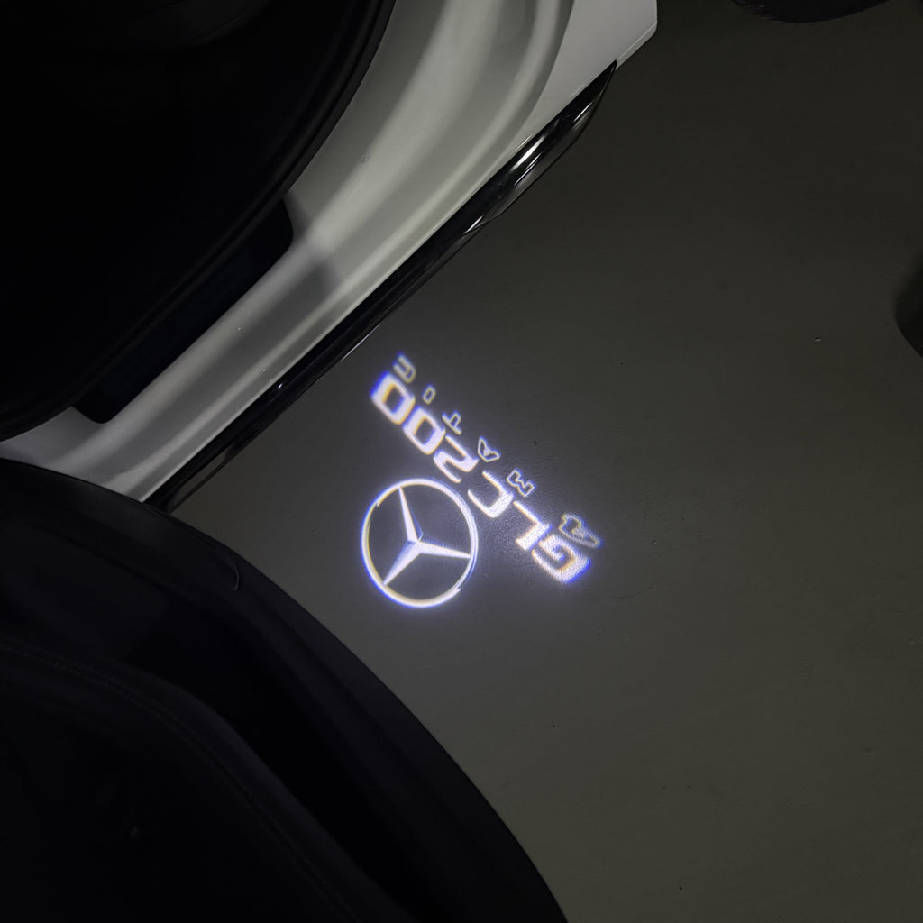 MERCEDES BENZ LOGO PROJECTOT LIGHTS Nr.03 (cantidad 1 = 1 juego/2 luces de puerta)