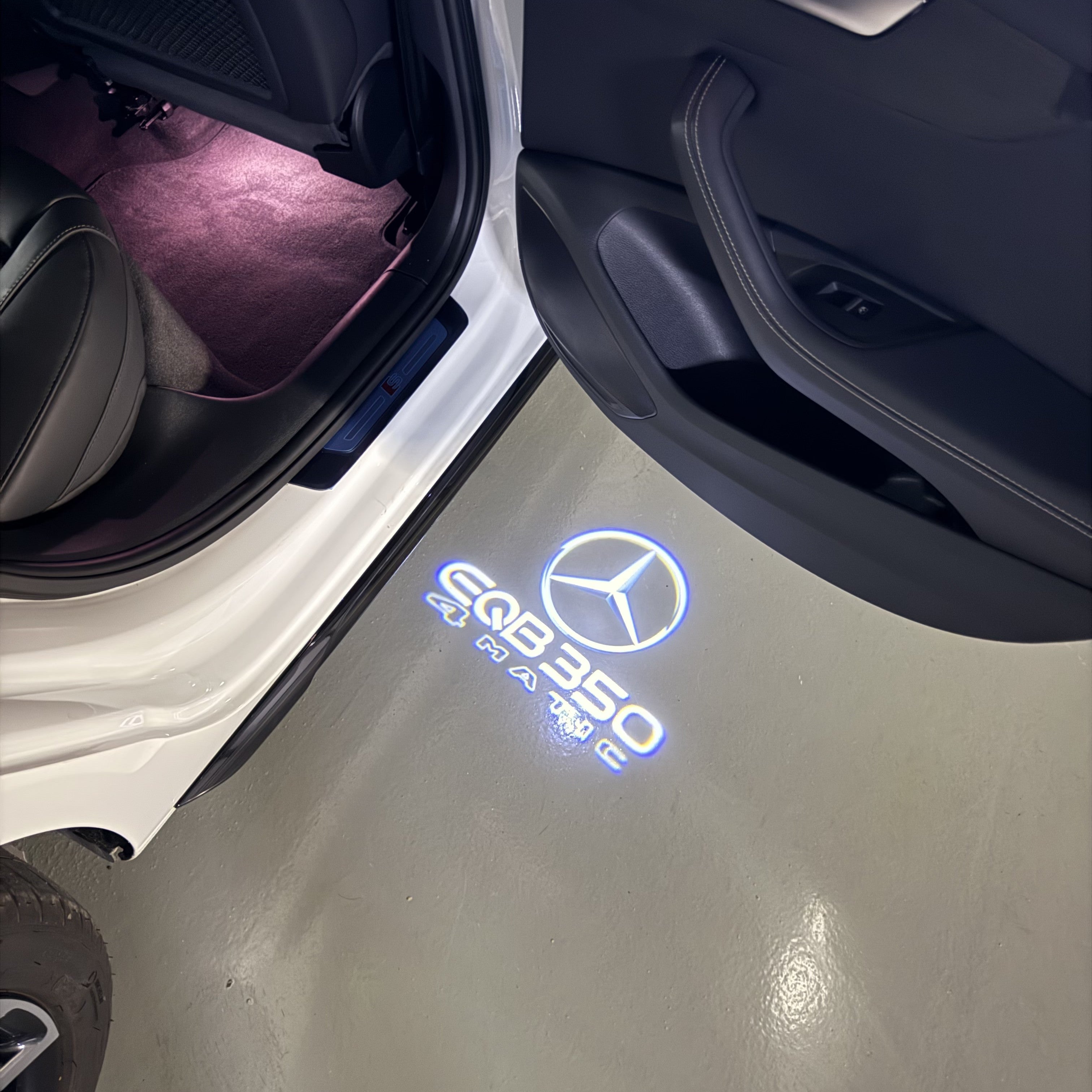 أضواء بروجكتور شعار MERCEDES BENZ رقم 03 (الكمية 1 = 1 مجموعة / 2 أضواء باب)