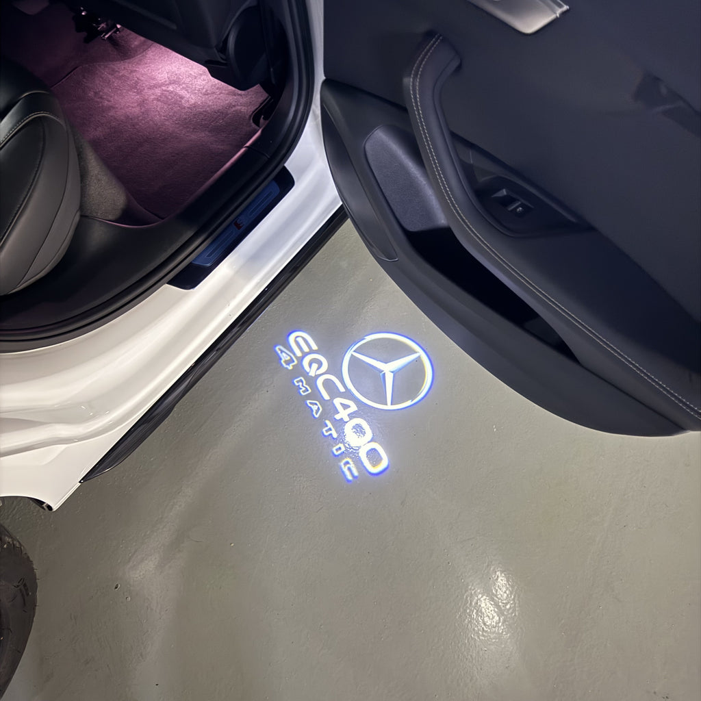 أضواء بروجكتور شعار MERCEDES BENZ رقم 03 (الكمية 1 = 1 مجموعة / 2 أضواء باب)