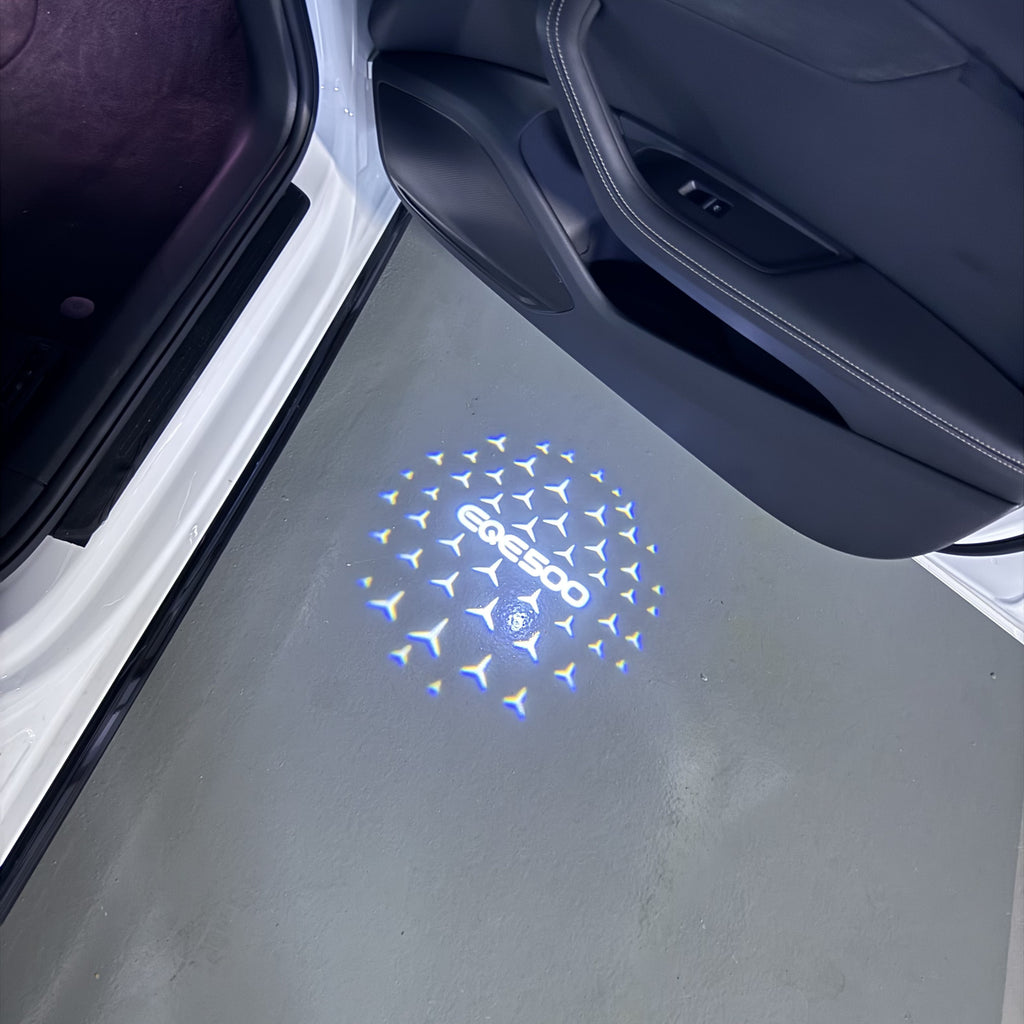 أضواء بروجكتور شعار MERCEDES BENZ رقم 03 (الكمية 1 = 1 مجموعة / 2 أضواء باب)