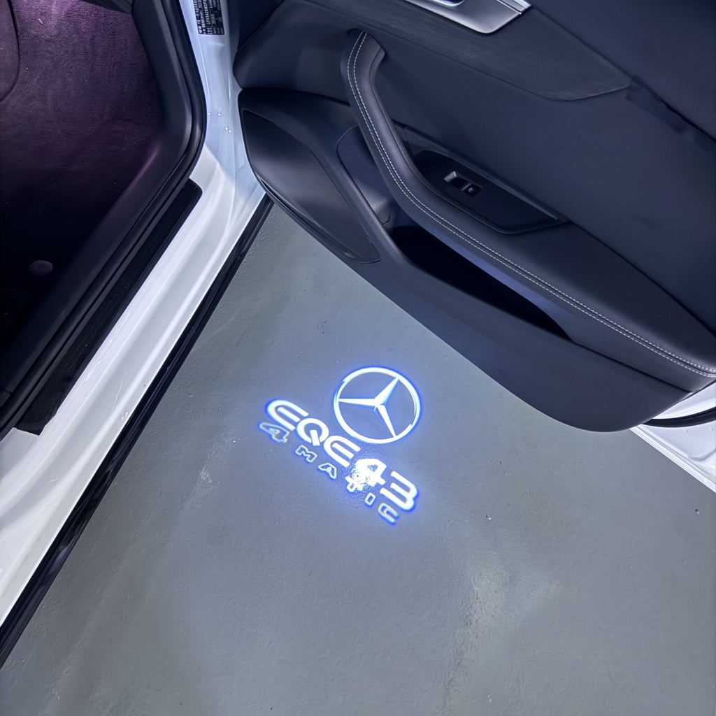 أضواء بروجكتور شعار MERCEDES BENZ رقم 03 (الكمية 1 = 1 مجموعة / 2 أضواء باب)