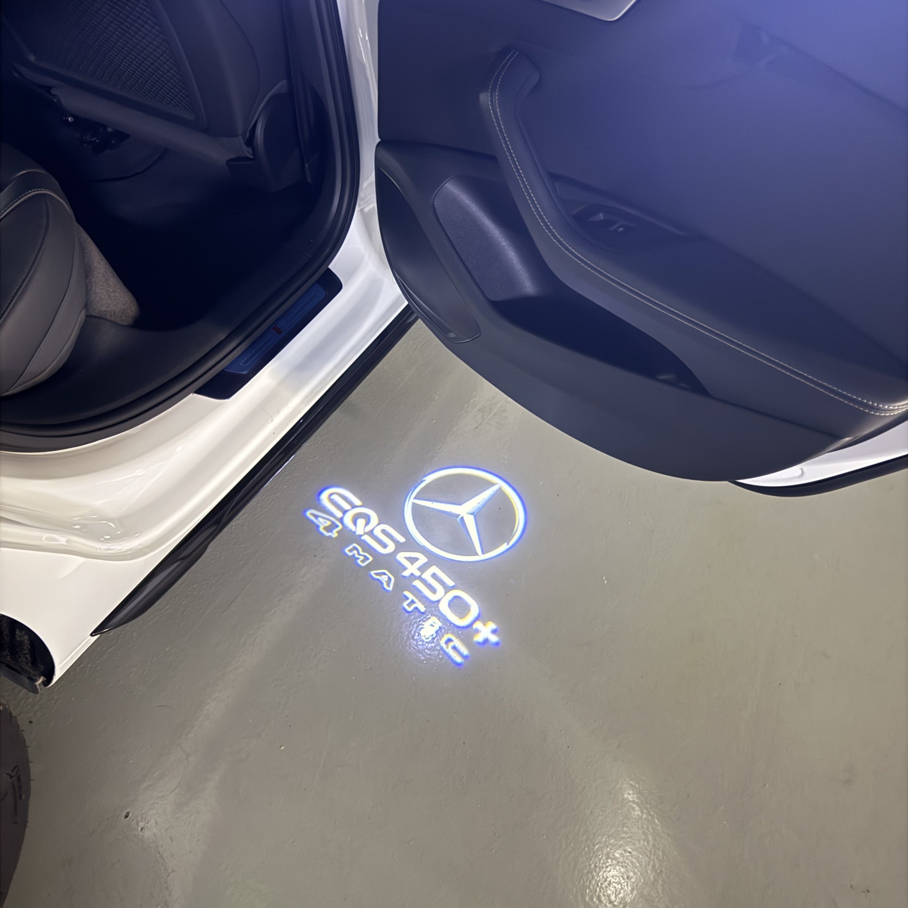 أضواء بروجكتور شعار MERCEDES BENZ رقم 03 (الكمية 1 = 1 مجموعة / 2 أضواء باب)