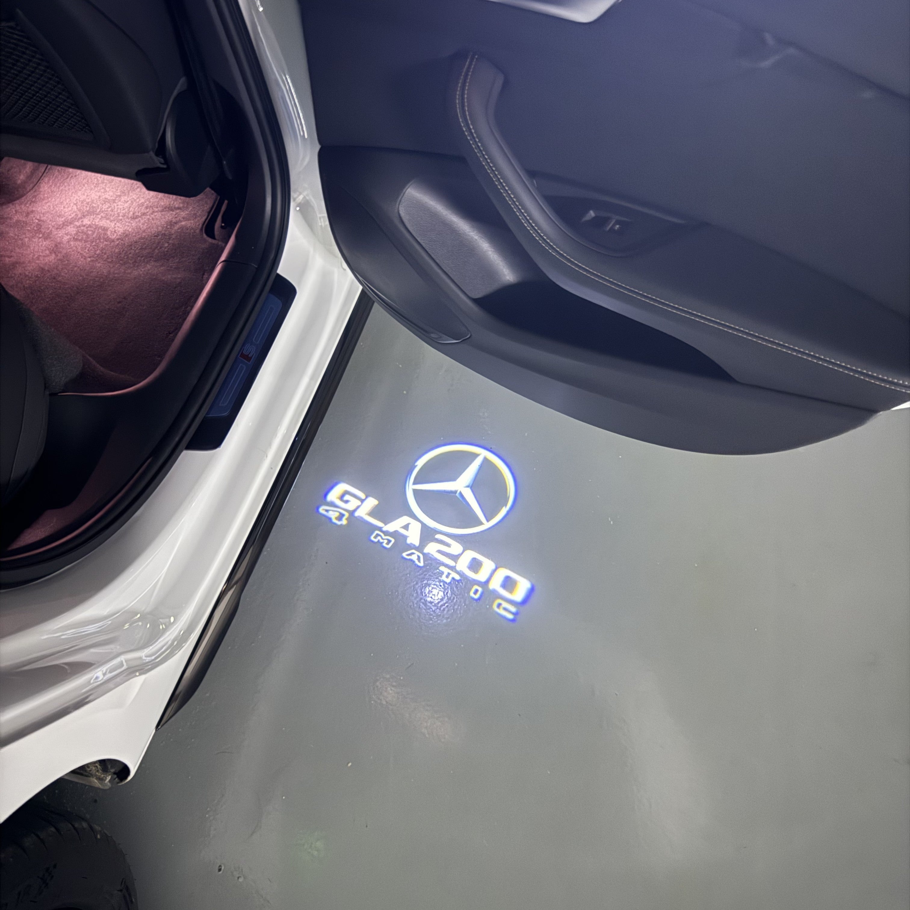 MERCEDES BENZ LOGO PROJECTOT LIGHTS Nr.03 (cantidad 1 = 1 juego/2 luces de puerta)