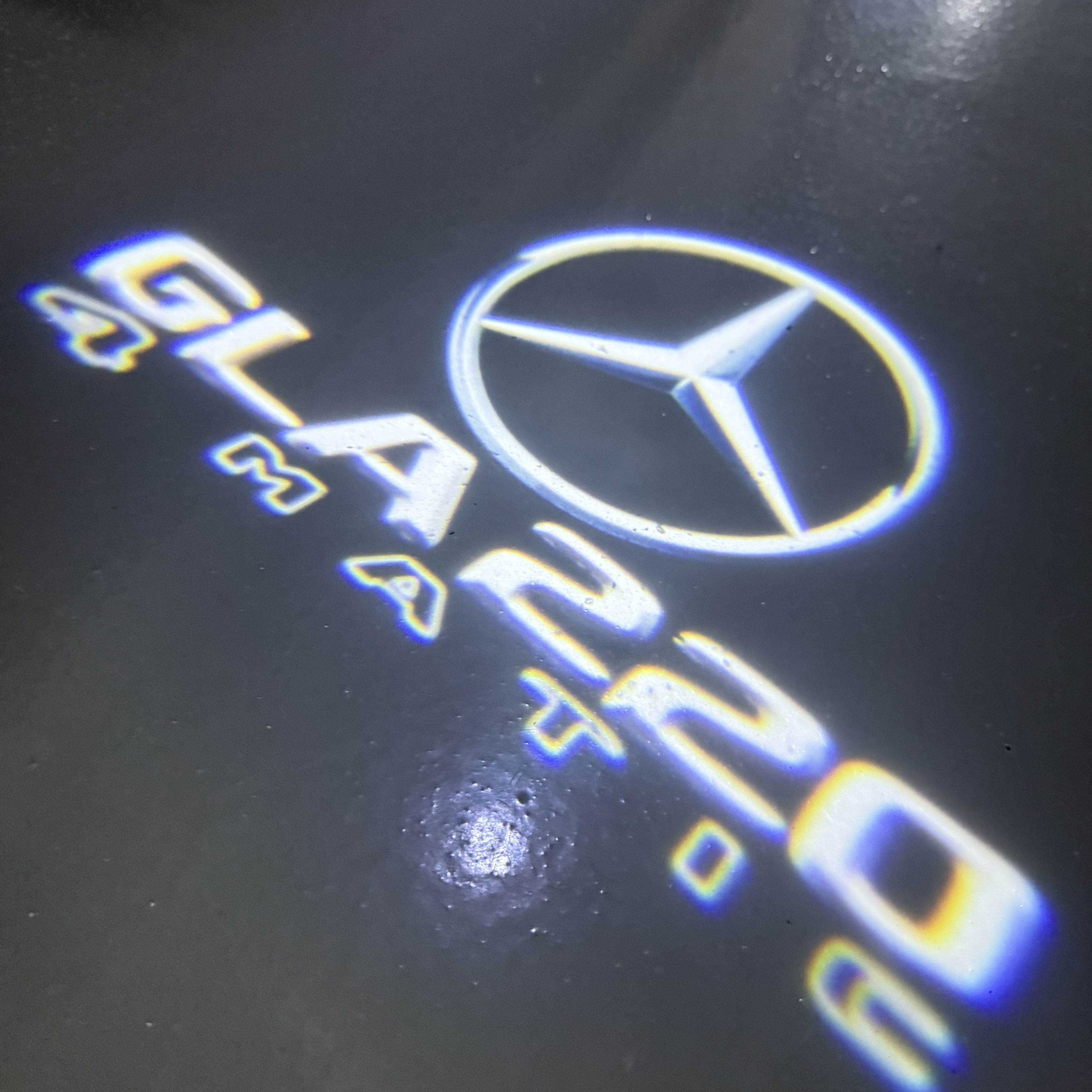 MERCEDES BENZ LOGO PROJECTOT LIGHTS Nr.03 (cantidad 1 = 1 juego/2 luces de puerta)