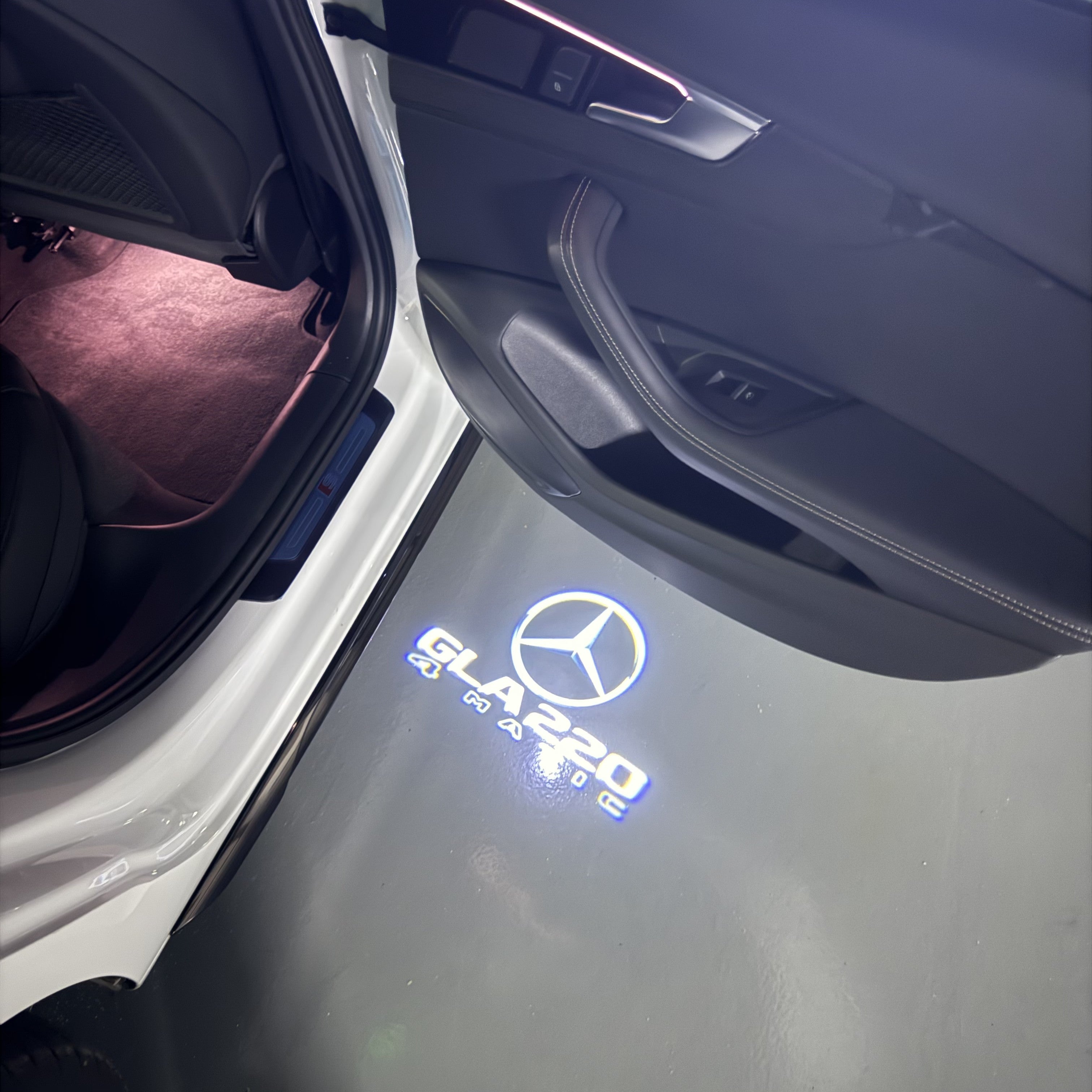 MERCEDES BENZ LOGO PROJECTOT LIGHTS Nr.03 (cantidad 1 = 1 juego/2 luces de puerta)
