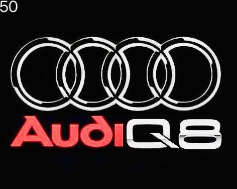 LUCES DE PROYECTOR LOGO AUDI Nr.50 (cantidad 1 = 2 películas con logotipo / 2 luces de puerta)
