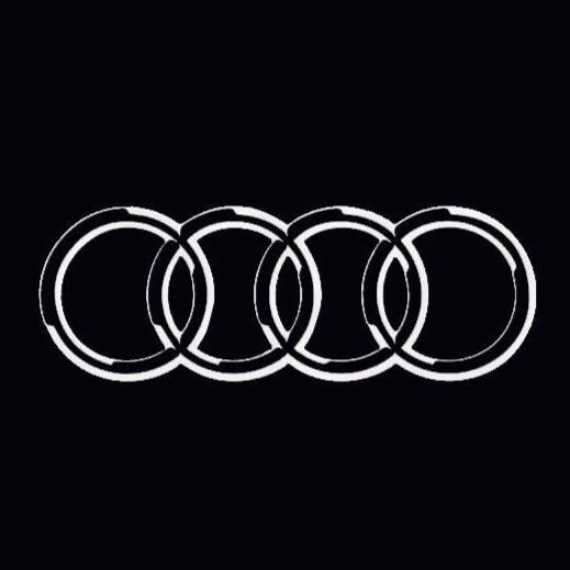 AUDI RING LOGO PROJECTOT LIGHTS Nr.09 (Menge 1 = 2 Logofolien /2 Türleuchten)