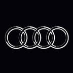 AUDI RING LOGO PROJECTOT LIGHTS Nr.09 (Menge 1 = 2 Logofolien /2 Türleuchten)