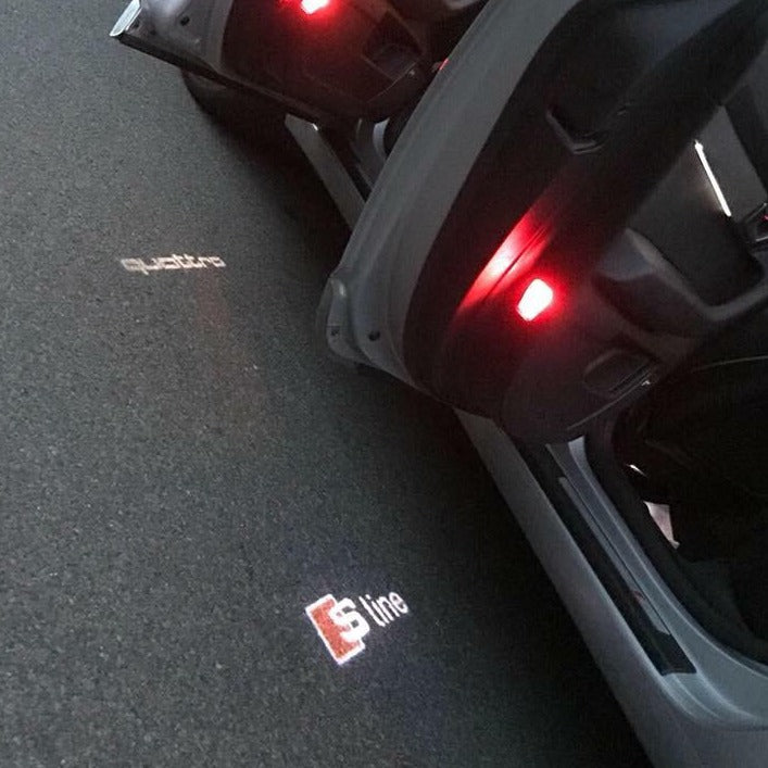 AUDI LOGO PROJEKTOT LIGHTS Nr.100 (Menge 1 = 2 Logo Films /2 Türlichter im Kombibereich 65289;