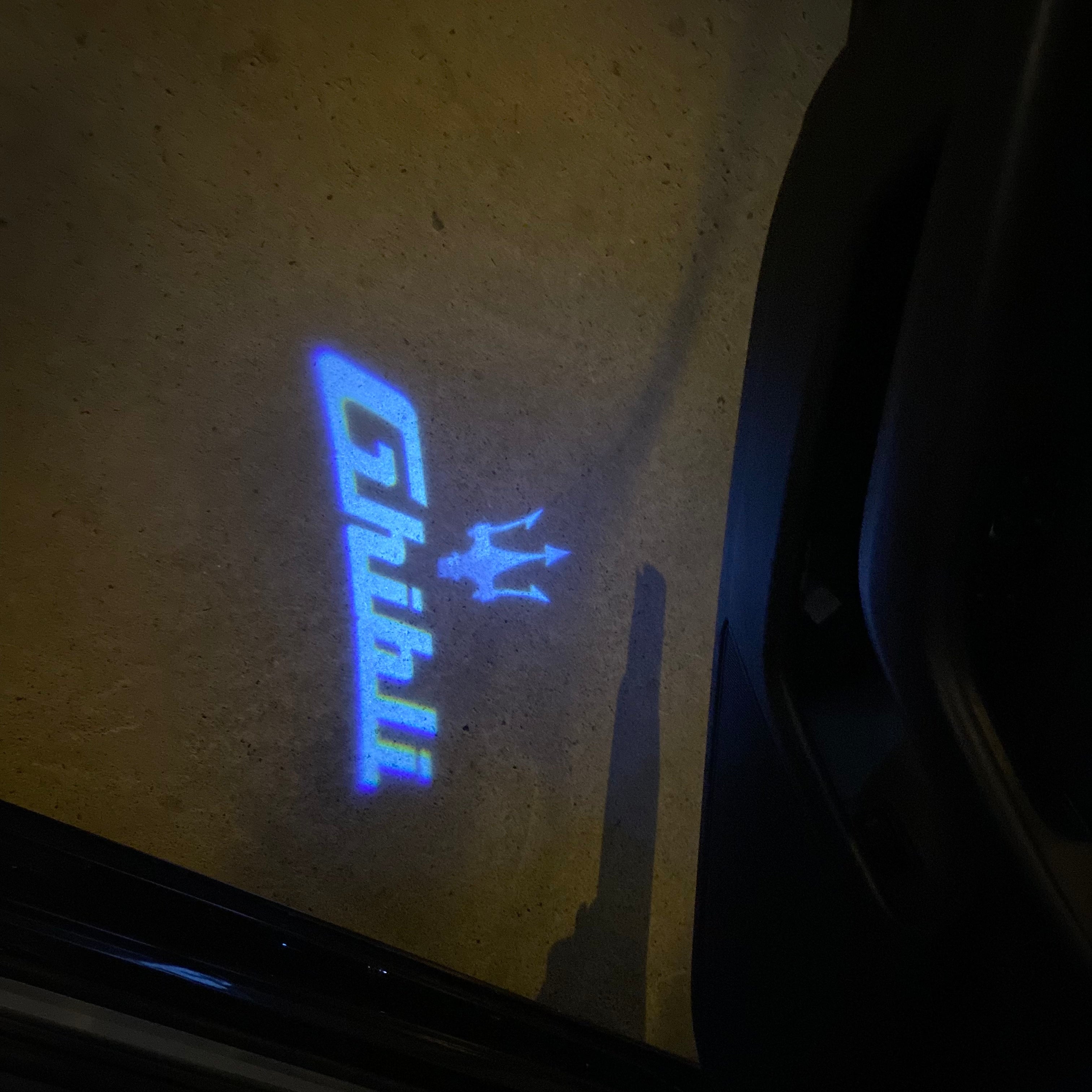 Maserati Ghibli LOGO PROJECROTR LIGHTS Nr.03 (quantity 1 = 1 sets/2 door lights)