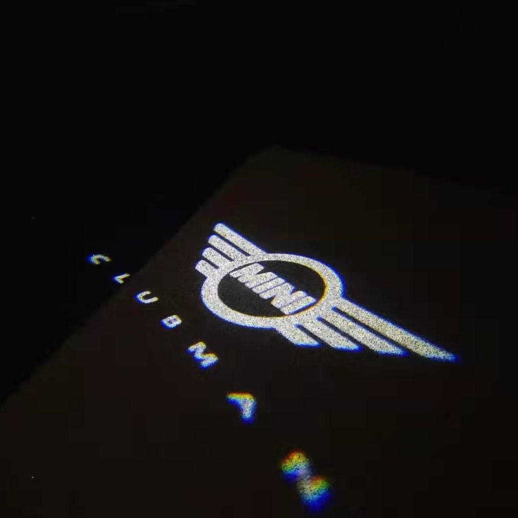 LUCES DE PROYECTOR CON LOGO CLUBMAN N ° 137 (cantidad 1 = 2 Película de logotipo / 2 luces de puerta)