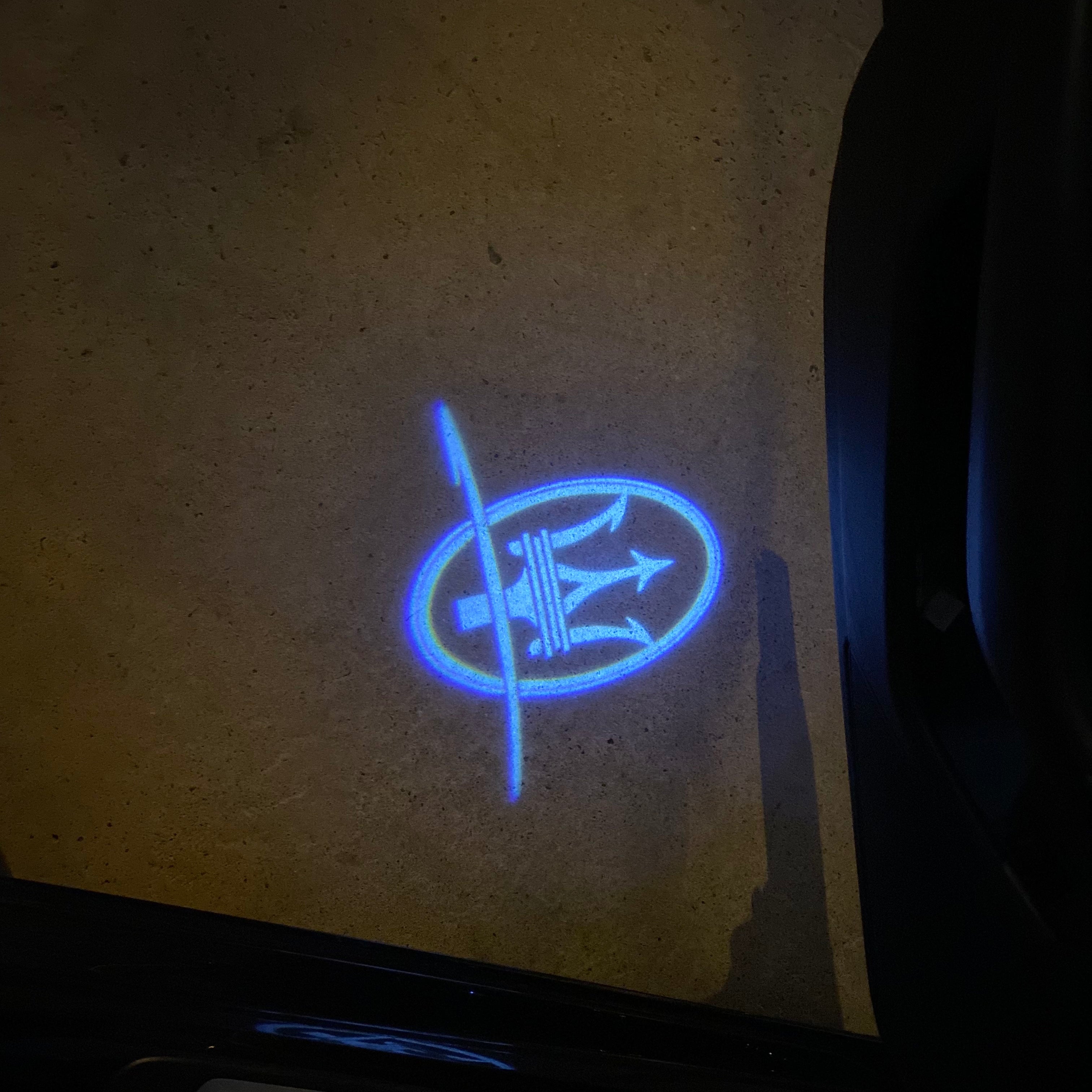 Maserati Original LOGO PROJECROTR LIGHTS Nr.10 (quantity 1 = 1 sets/2 door lights)