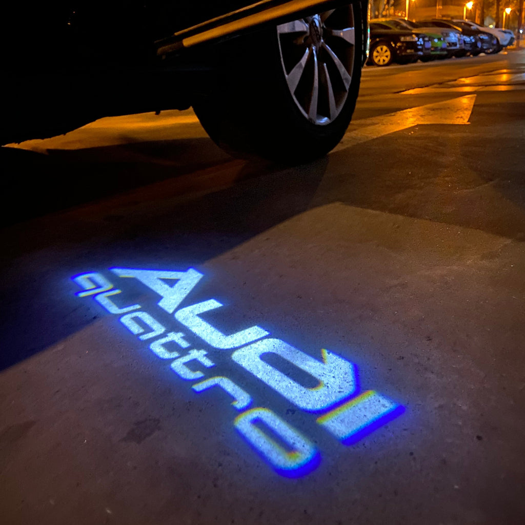 AUDI LOGO PROJECTOT LIGHTS Nr.19 (quantité 1 = 2 Logo Films /2 feux de porte)