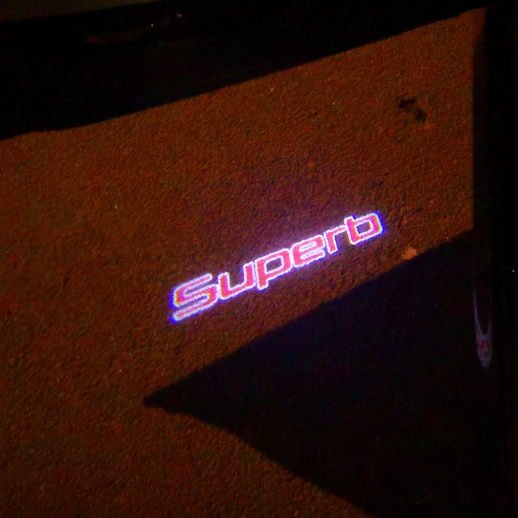 SKODA LOGO PROJECTOT LIGHTS Nr.91 (quantità 1 = 2 Logo Film / 2 luci porta)