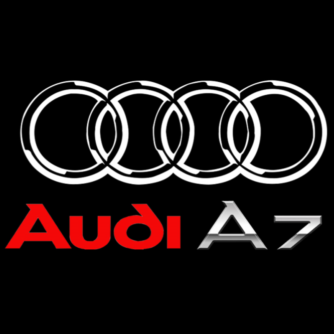AUDI A7 LOGO PROJECTOT LIGHTS Nr.45 (quantità 1 = 2 Logo Films /2 luci porta)