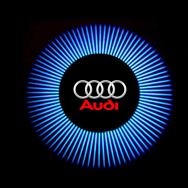 LUCES AUDI LOGO PROJECTOT Nr.05 (cantidad 1 = 2 películas con logotipo / 2 luces de puerta）