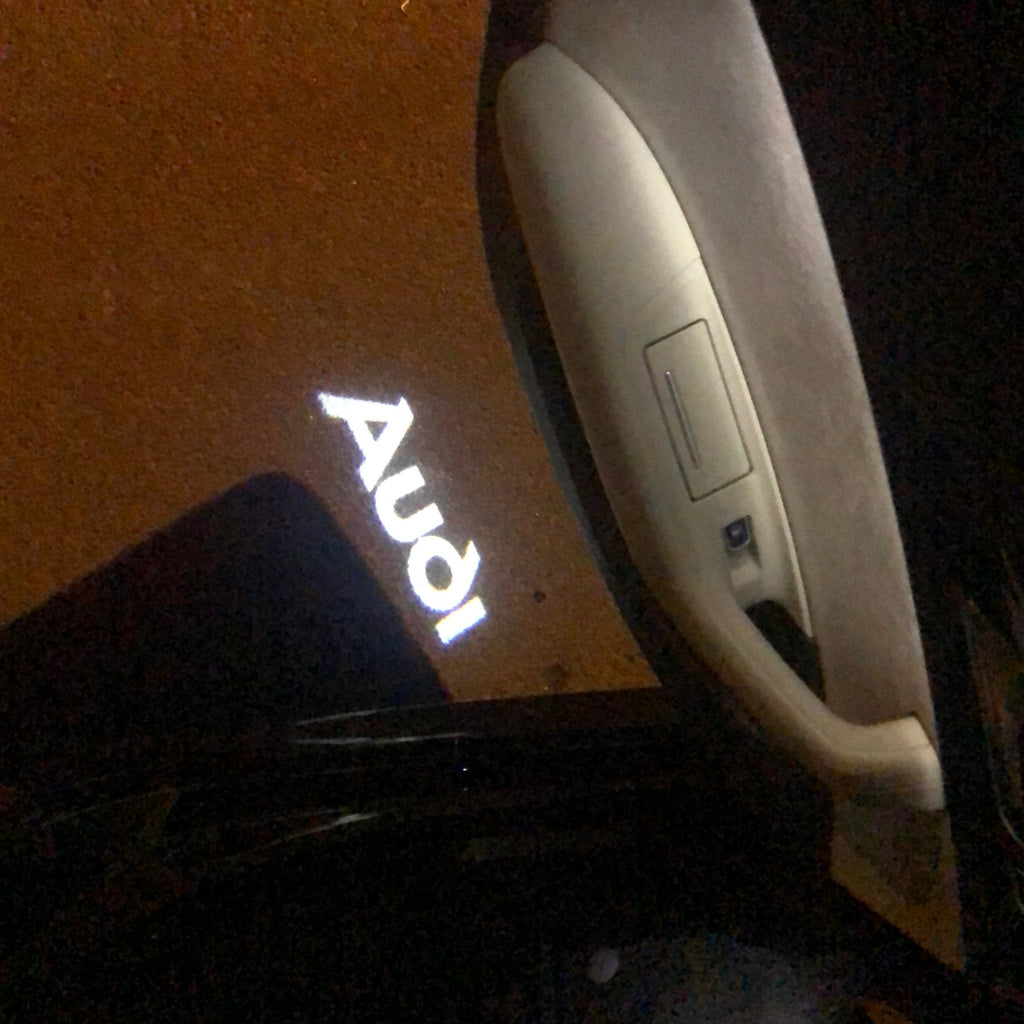 LUCES AUDI LOGO PROJECROTR Nr.02 (cantidad 1 = 2 películas con logotipo / 2 luces de puerta）