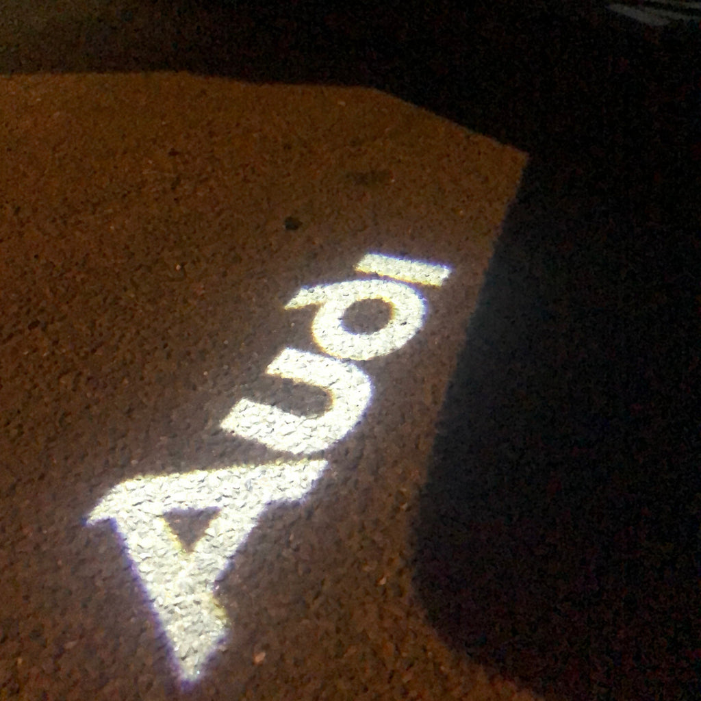 LUCES AUDI LOGO PROJECROTR Nr.02 (cantidad 1 = 2 películas con logotipo / 2 luces de puerta）