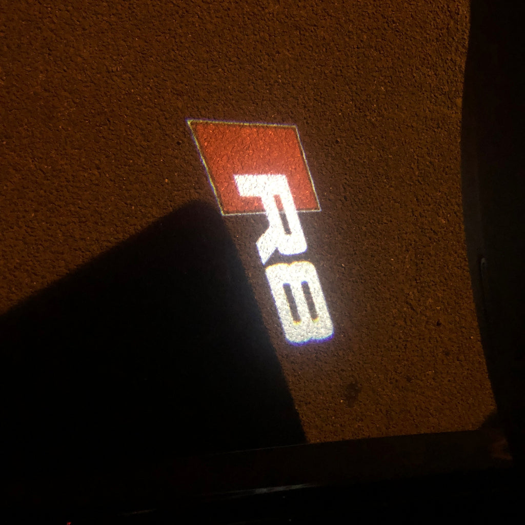 AUDI LOGO PROJECTOT LIGHTS Nr.124 (الكمية 1 = 2 Logo Films /2 أضواء الباب)