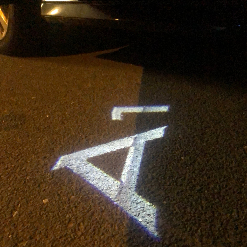 LAMPES DE PROJECTEUR AUDI LOGO Nr.169 (quantité 1 = 2 films de logo / 2 lumières de porte)
